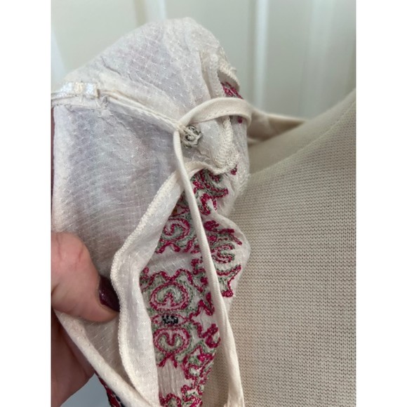 NWT Free People Ivory Drop-Waist Peasant Dress Size Small - Picture 6 of 10